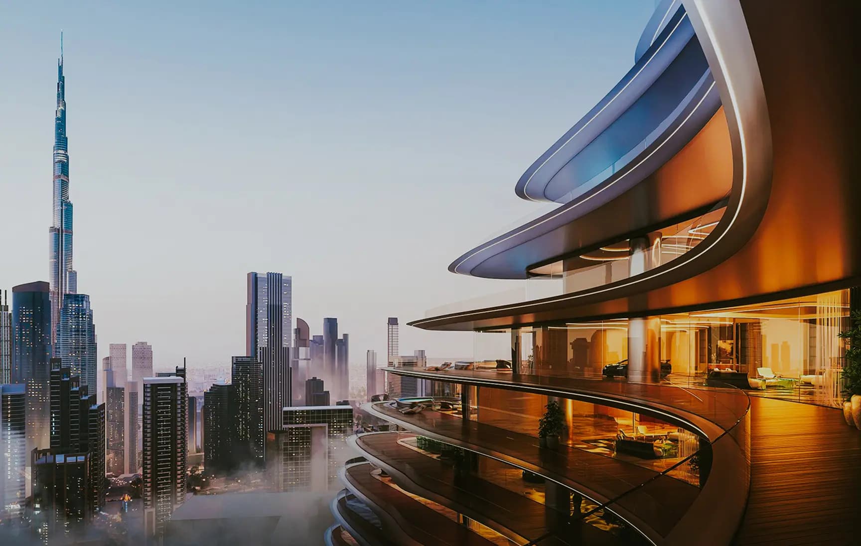 Luxury real estate property in Dubai showcasing modern architecture and premium living spaces